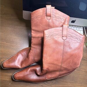 Brown Leather Cowboy Boots